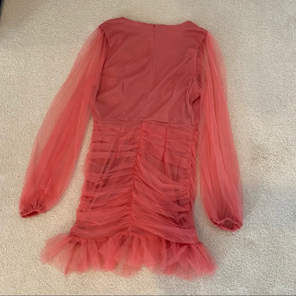 MISSGUIDED Petite Pink Ruffled Mini Dress - Picture 3 of 6